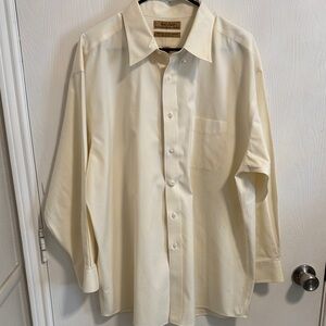 Roundtree & Yorke Gold Label Men’s 17/33 Long Sleeve Button Down Non-iron Cotton